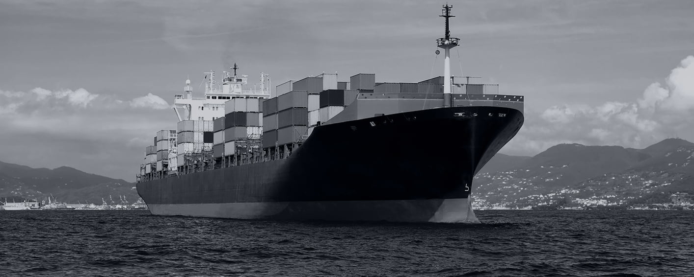 Cargo ship used for international shipping services