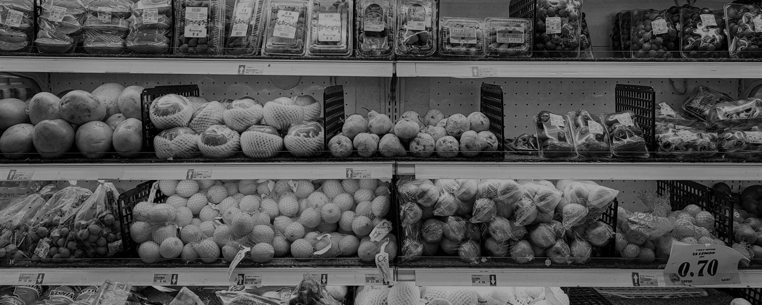 grocery store produce shelf
